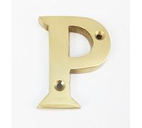 House Flat Letter P - Alphabet - 50mm (2") - Polished Brass