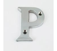 House Flat Letter P - Alphabet - 50mm (2") - Polished Chrome