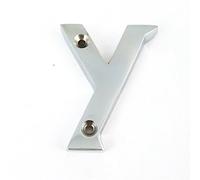 House Flat Letter Y - Alphabet - 50mm (2") - Polished Chrome