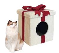 House for Cats,Foldable Kitten Kennel - Box Shape Dog House Indoor, Closed Dog Cat Bed, Fashionable Comfortable Cat House