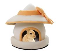 House for Indoor Rabbits | Warm and House in the Shape of a Hat, Removable Hamster Bed | For Winter Home Hamster Ferret Pig Hedgehog Small Animals