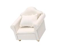 House Furniture White Fabric Sofa with Wood, Single sofa