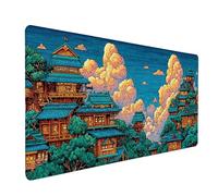 House Gaming Mouse Mat, View Mouse Pad Large 24x12in, Desk Mat with Non-Slip Rubber Base, Gaming Accessories, Stitched Edge Design XL Mousepad, Desk Pad, for Office, Computer Accessories, A-1269