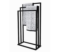 House & Homestyle Towel Holder, Matt Black, Width: 45 cm Depth: 21 cm Height: 84 cm