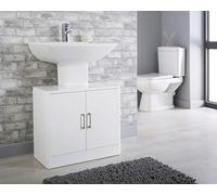 House & Homestyle Under Sink Unit, White, H 54cm x W 60cm x D 30cm