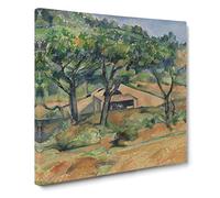 House In Provence by Paul Cezanne Canvas Print | Gallery Wrapped 30mm Frame Wall Art | 14x14 inches | Ready to Hang | Impressionist Picture | Living Room Bedroom Lounge Office