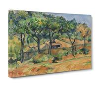 House In Provence By Paul Cezanne Canvas Print | Gallery Wrapped 30mm Frame Wall Art | 20x14 inches | Ready to Hang | Impressionist Picture | Living Room Bedroom Lounge Office