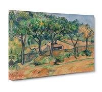 House In Provence By Paul Cezanne Canvas Print | Gallery Wrapped 30mm Frame Wall Art | 30x20 inches | Ready to Hang | Impressionist Picture | Living Room Bedroom Lounge Office