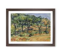 House In Provence By Paul Cezanne Classic Painting Framed Print | A3 Walnut Framed Wall Art | Ready to Hang | Classic Historical Picture | Living Room Bedroom Lounge Office