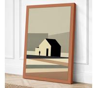 House in Silence Minimalist Canvas Wall Art Print 30x20 Inch | Ready to Hang, Gallery Wrapped, Fade-Resistant Inks, Securely Packaged, UK Made