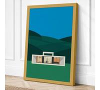 House in the Landscape Canvas Wall Art Print 18x12 Inch