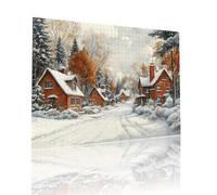 House Jigsaw Puzzles for Adults Difficult 2000 pieces Snow Adult Kids Toddler Puzzle Age 4-6 Mini 5-8 Year Olds Jigsaws Learning Educational Challenge Toys, Home Decoration and Gifts 70x99cm t-101
