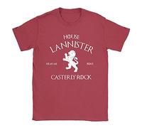 House Lannister Mens T-Shirt X-Large Red Game of Thrones Final Season Gift Present