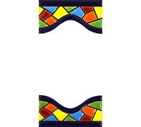 House Letters 4 inch. Handpainted House Letter Tiles for Signs, addresses and Names. Address Numbers for Houses. House Address Numbers and Letters. Design MOSAICO MEDIANO 4,29" x 2,13" (Blank Space)