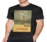 House Md Tshirts Dr House Vicodin Recommended T Shirt Male Funny Tee Shirt Print Big Short Sleeves Tshirt T-Shirt Black