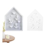 House Mould Silicone Mould, House Silicone Moulds for Epoxy Resin, Home Soap Cleaning Mould - Home Cast Chocolate Mould of the Sea, Hollow Design, Handmade for Decoration Chains