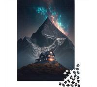 House Mountains Space 1000-Piece Puzzle for Adults, 70x50cm/1000pcs; for A Quiet Evening Project at Home; White Cardboard for Steady Handling