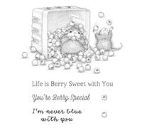 House-Mouse Blueberry Buddies Cling Rubber Stamp Set