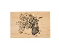 House-Mouse Bouquet for You Wood Mount Stamp