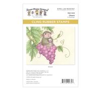 House Mouse Cling Rubber Stamp-Cheers, Sweet Moments