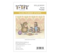 House Mouse Cling Rubber Stamp-Sew Sweet, Sweet Moments