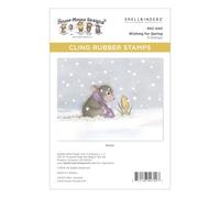 House Mouse Cling Rubber Stamp-Wishing For Spring, Sweet Moments