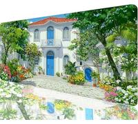 House Mouse Pad,800x300x3mm Mouse Mat Tree Desk Mat Large, Soft Smooth Surface with Anti-Slip Rubber Base Mousepad Waterproof, Durable, Extended Length Desk Pad for Gaming Christmas Decorations N1-88