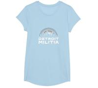 House Music Detroit Militia Graphic for Men T-Shirt, Girls, Baby Blue, Small