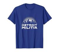 House Music Detroit Militia Graphic for Men T-Shirt, Men, Royal Blue, XXL