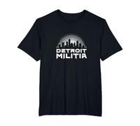 House Music Detroit Militia Graphic for Men T-Shirt, Men's Big and Tall, Black, 3X Tall