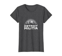 House Music Detroit Militia Graphic for Men T-Shirt, Women, Dark Heather Grey, S