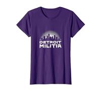 House Music Detroit Militia Graphic for Men T-Shirt, Women, Purple, 3XL