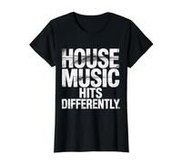 House Music Hits Differently EDM Mood Party - Value Graphic T-Shirt, Women, Black, S