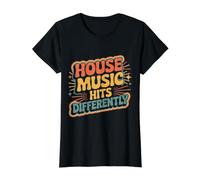 House Music Hits Differently EDM Mood Party - Value Graphic T-Shirt, Women, Black, S
