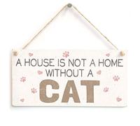 House Not a Home Without a Cat Hanging Sign, Cat Lover Decor