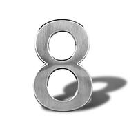 House Number 1 2 3 4 5 6 7 8 9 10 Self-Adhesive House Number Adhesive 12 cm House Number Adhesive Silver House Number Adhesive Letterbox House Number for Gluing (8)
