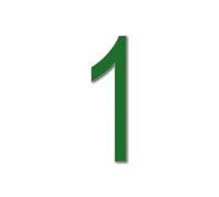 House Number 1 ARIAL Door Numbers in 3 Sizes (15, 20, 25cm / 5.9, 7.8, 9.8in) Modern Floating House Number Acrylic in ixings, Colour:Dark Green, Size:20cm / 7.9'' / 200mm