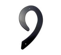 House Number， 1pc 101mm Metal House Number 4inch Black Aluminum Alloy Numbers Door Mailbox Address Sign Outdoor #0-9(9)