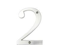 House Number， 1pc 101mm Metal House Number 4inch Silver Zinc Alloy Modern Numbers Door #0-9(2)