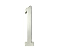 House Number， 1pc 101mm Metal House Number Outdoor Self-Adhesive Numbers Mailbox Door Stickers 4-inch Silver/Black Zinc Alloy #0-9(Silver,1)