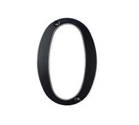 House Number， 1pc 101mm Modern House Number 4inch Black Zinc Alloy Numbers Door Mailbox Address Sign Outdoor #0-9(0)