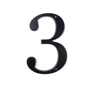 House Number， 1pc 101mm Modern House Number 4inch Black Zinc Alloy Numbers Door Mailbox Address Sign Outdoor #0-9(3)