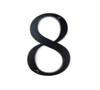 House Number， 1pc 101mm Modern House Number 4inch Black Zinc Alloy Numbers Door Mailbox Address Sign Outdoor #0-9(8)