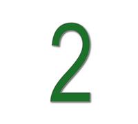 House Number 2 ARIAL Door Numbers in 3 Sizes (15, 20, 25cm / 5.9, 7.8, 9.8in) Modern Floating House Number Acrylic in ixings, Colour:Dark Green, Size:20cm / 7.9'' / 200mm
