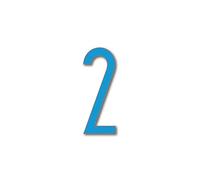 House Number 2 AVENIDA Door Numbers in 3 Sizes (15, 20, 25cm / 5.9, 7.8, 9.8in) Modern Floating Visible House Number Acrylic incl. Fixings, Colour:Light Blue, Size:20cm / 7.9'' / 200mm