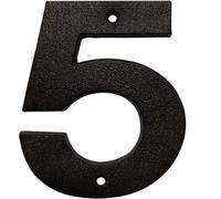 House Number 5 - Black Cast Iron Door Numbers for Your Front Door, Gate, Wall or House.