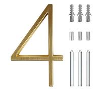 House Number, 5 Inch 3D Modern Floating Home Address Zip Code for Patio Mailbox Decoration Digital Signage(4)