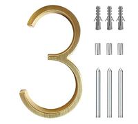 House Number, 5 Inch 3D Modern Floating Home Address Zip Code for Patio Mailbox Decoration Digital Signage(3)