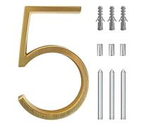 House Number, 5 Inch 3D Modern Floating Home Address Zip Code for Patio Mailbox Decoration Digital Signage(5)