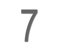 House Number 7 ARIAL Door Numbers in 3 Sizes (15, 20, 25cm / 5.9, 7.8, 9.8in) Modern Floating House Number Acrylic in ixings, Colour:Anthracite, Size:25cm / 9.8'' / 250mm